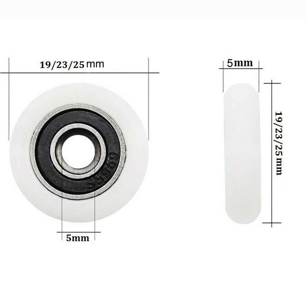 8 stk. reservedeler til dusjdørruller, dusjskinnehjul, 19/23/25mm hjuldiameter til dusjkabinett med dampkabinett