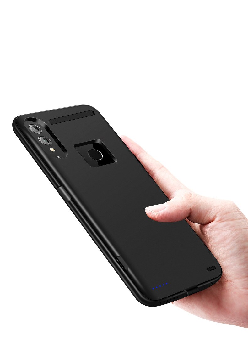 Pour Huawei Y9 Honor 8X chargeur de batterie boîtier externe en Silicone antichoc étui de batterie pour Huawei Y7 Pro étui de batterie d'alimentation