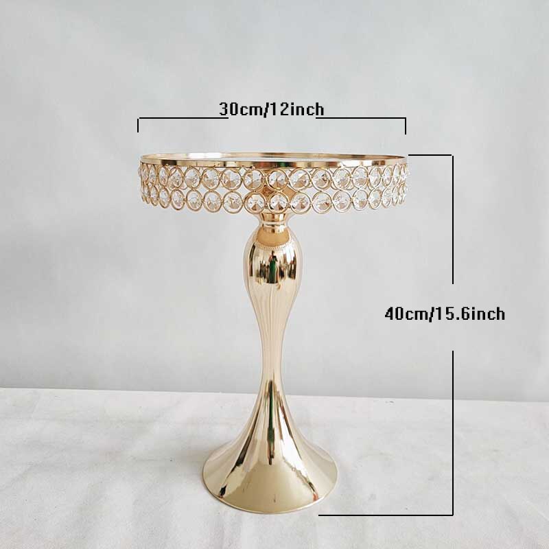 1Pcs Cake Stand Round Cupcake Stands Metal Dessert Display Cake Stands,: 12nch gold