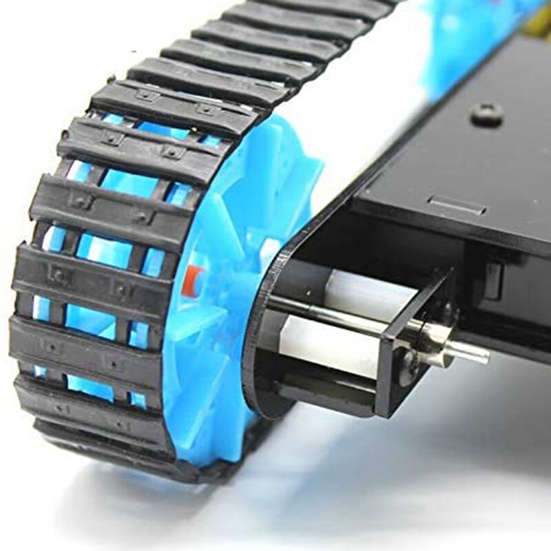 Bricolage assemblé réservoir modèle jouet avec châssis de télécommande intelligent RC Robot Kit véhicule sur chenilles pour les enfants