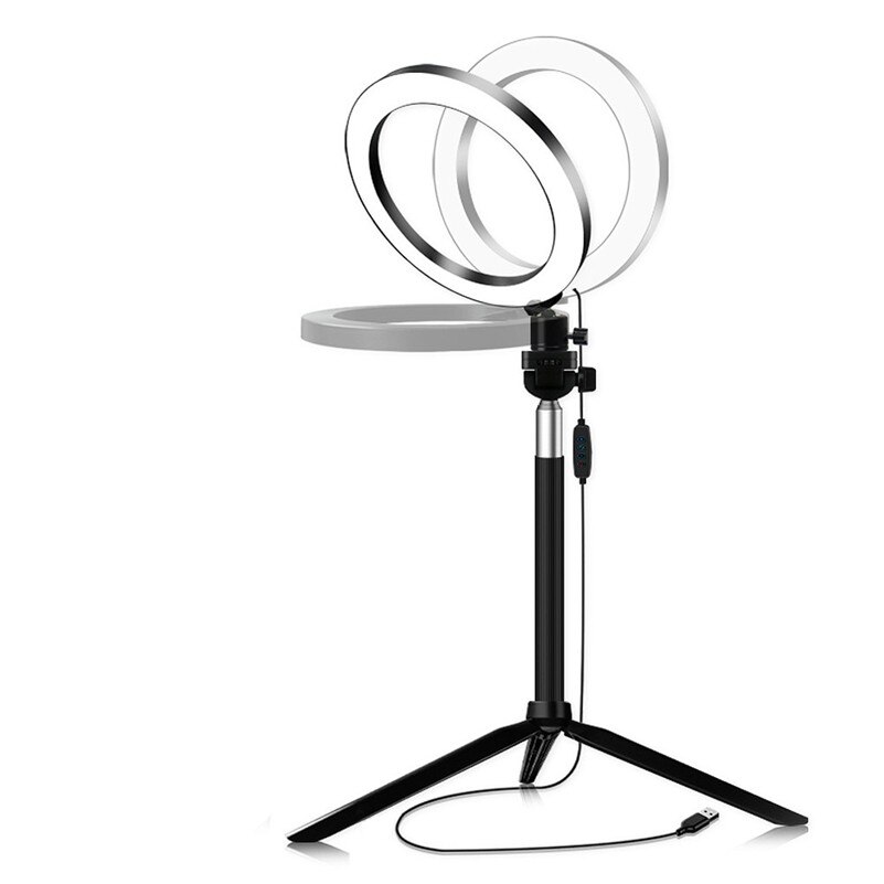 5500K LED Ring Light with Stand LED Camera Selfie Light Ring for iPhone Tripod and Phone Holder for Video Photography