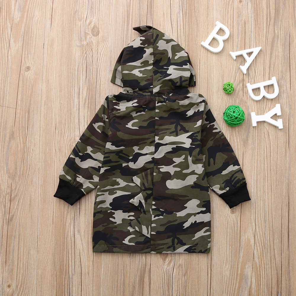 Kids Baby Jongen Toevallige Peuter Kid Baby Boy Camouflage Jas Dinosaurus Rits Jas Top Hooded Uitloper Jas Kleding Windjack