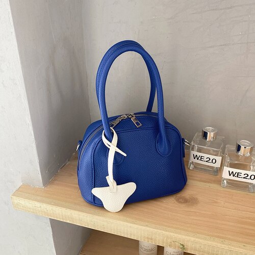 Sac à main en couleur unie pour femmes, sacoche de bonne , à bandoulière, petite bourse tendance,: Bleu