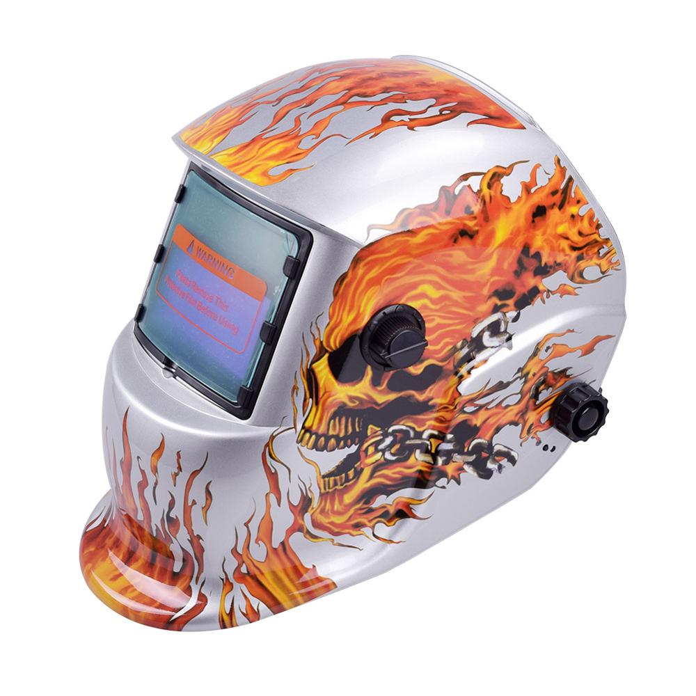 Tacklife-Máscara de Soldadura con función de oscurecimiento automático, casco de soldadura de potencia automática, modo de soldadura de molienda: Marrón