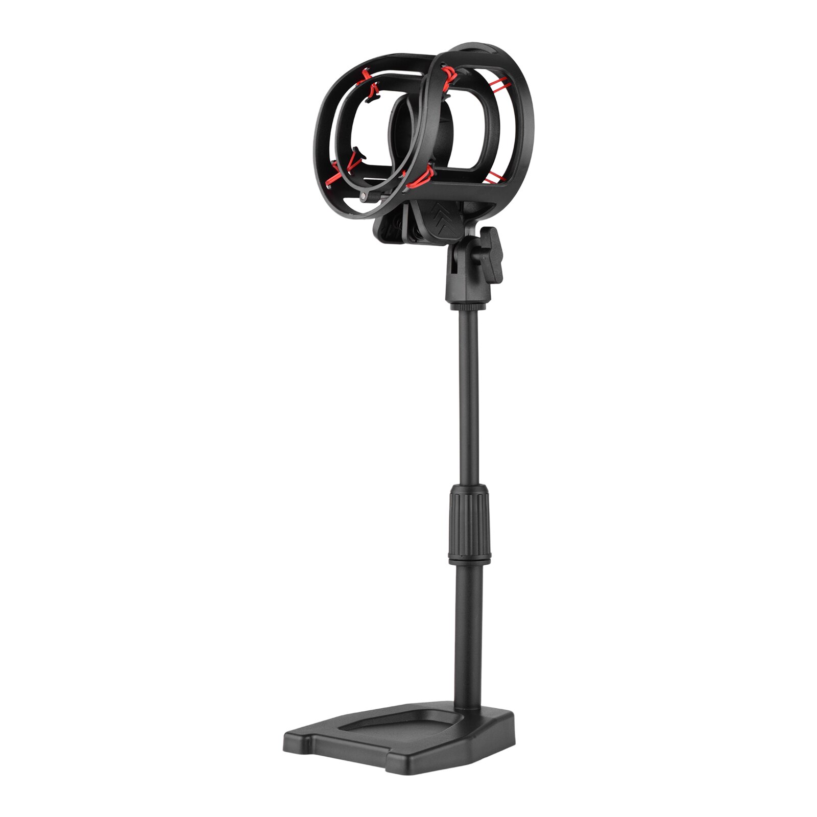 Height Adjustable Microphone Table Stand with Shock Mount 26cm/10in for Condenser Microphone