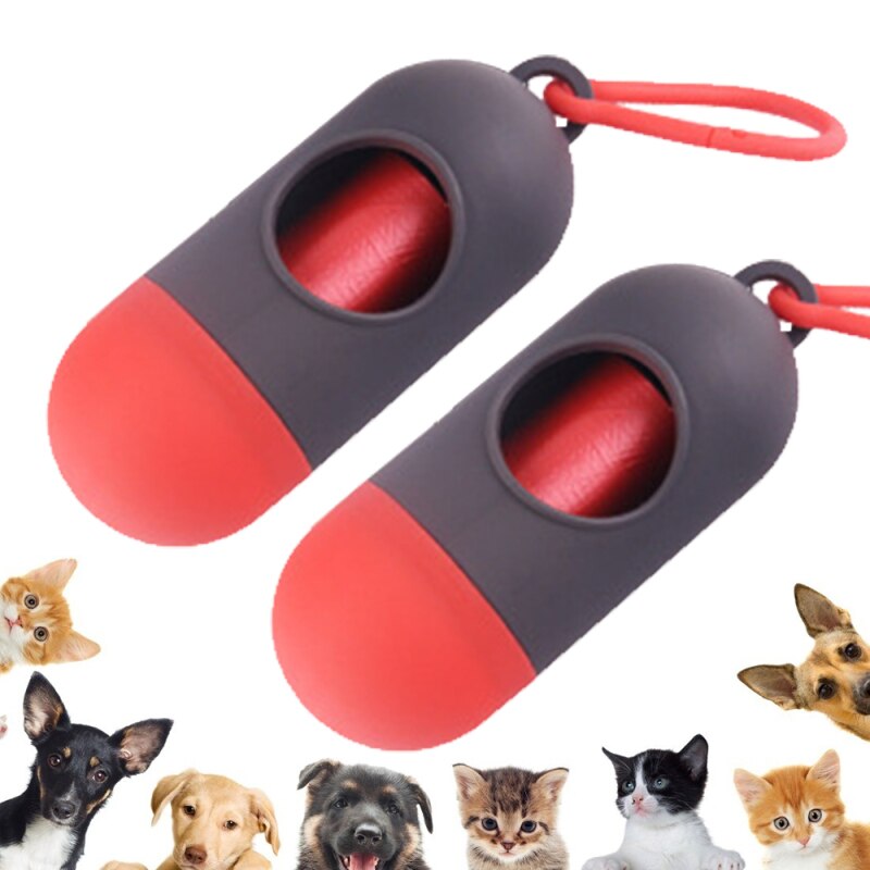 Ttlife pille form kæledyr affald rent affalds poo pose bærer hund knogle form dispenser æske holder etui affald poop taske til hunde