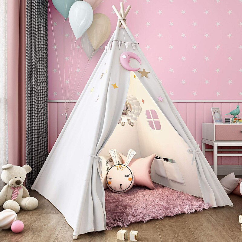 Tenda Teepee per bambini da 1.8m per bambini tenda da esterno per bambini Tipi tenda da gioco Wigwam per bambini tenda da casa