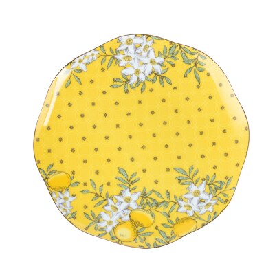 Bone China Tableware Dishes Set Home European Luxury Flower Ceramic Rice Bowl Plate American Ins Tableware Home Set: 8-inch plate
