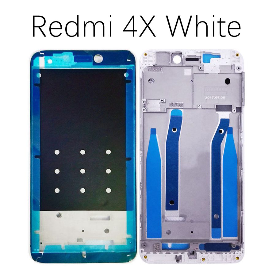 Pour Xiaomi Redmi Note 4 cadre avant Note4 écran supportant la lunette pour Redmi Note 4X cadre avant châssis milieu boîtier plaque: for Redmi 4X White