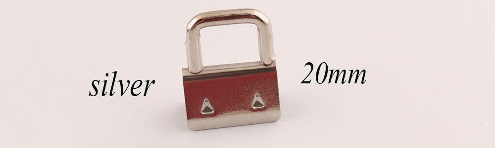 20 sets Silver Key Fob Hardware with Key Rings 20mm/25mm/30mm/32mm Key Chain Webbing Key Chains Key Fob