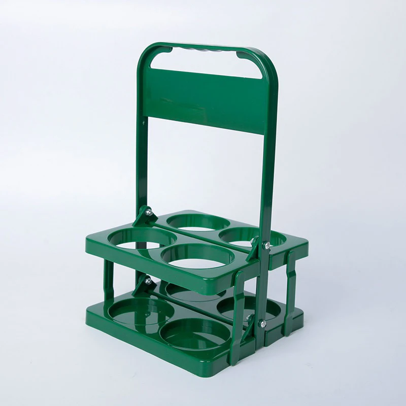 Support à bière pliable en plastique Portable, organisateur de tasses Durable, casier à vin, porte-bouteille de bière, panier à boissons, support à Cocktail réutilisable: jaune clair