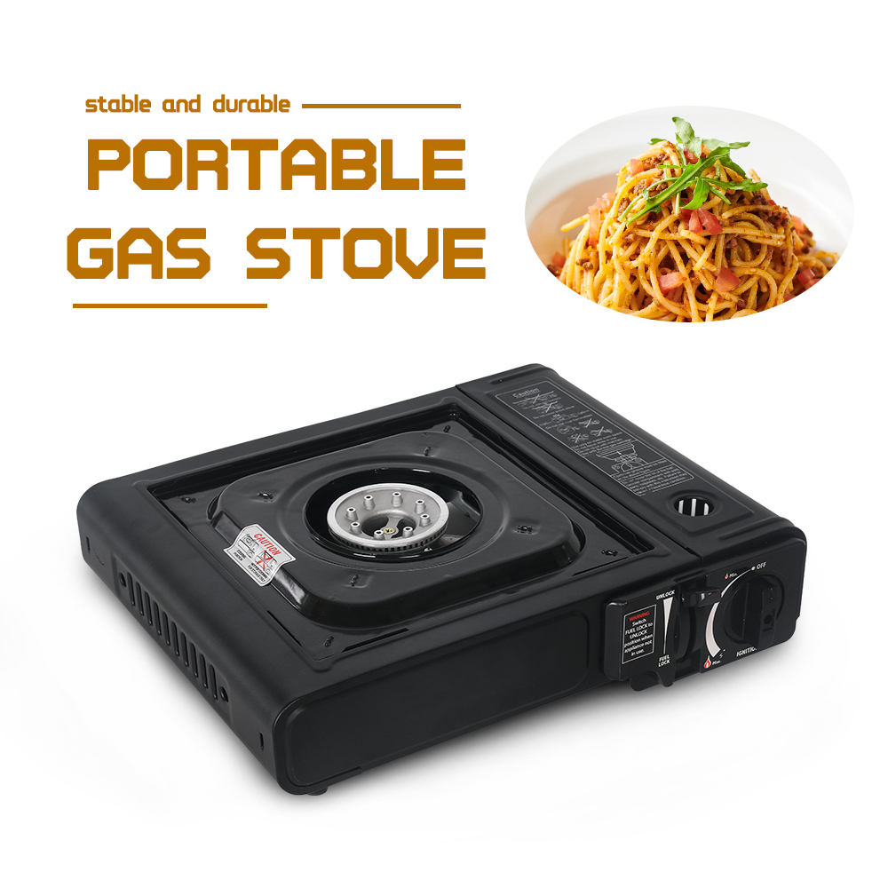 ITOP extérieur Portable Cassette cuisinière à gaz pique-nique Camping cuisinière batterie de cuisine gril cuisinière à gaz cuisinière équipement de cuisine noir IT-CLB