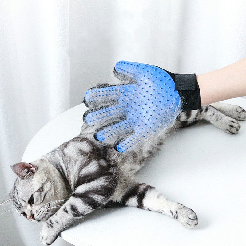 Chien de compagnie toilettage gant Silicone chats brosse peigne desheding cheveux gants chiens bain nettoyage gants pour chat chien fournitures pour animaux de compagnie
