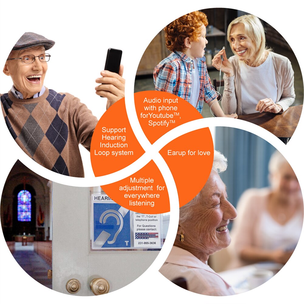MaiHear-Audífono de bolsillo para adultos y personas mayores, amplificador Personal con auriculares, dispositivo de sonido pequeño, batería