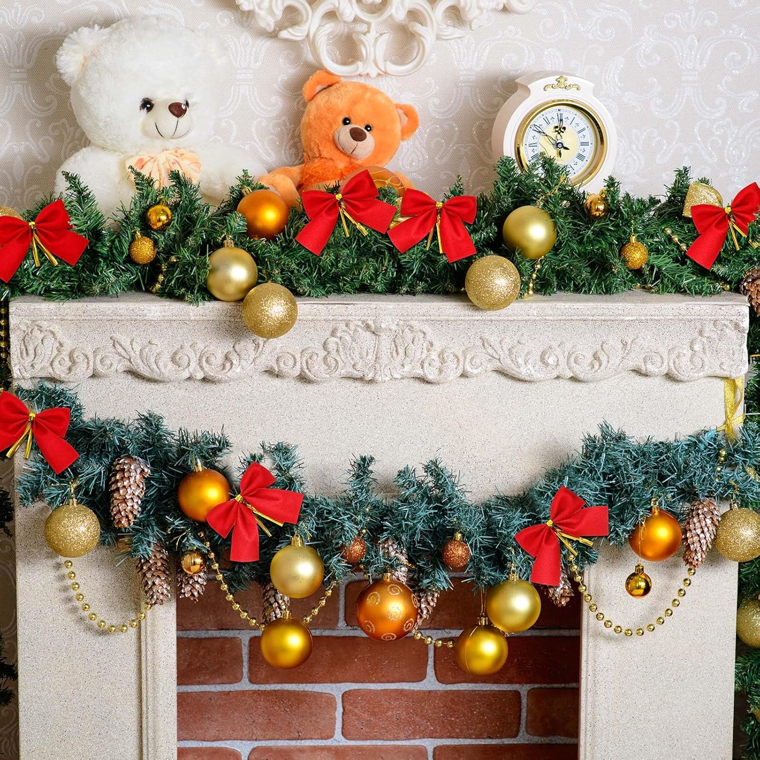 12–60 Stück Mini-Weihnachtsbaum-Band-Schleifen, Ornamente, dekorative Schleifen für Kranzdekoration und Urlaubs-Geschenkverpackungszubehör