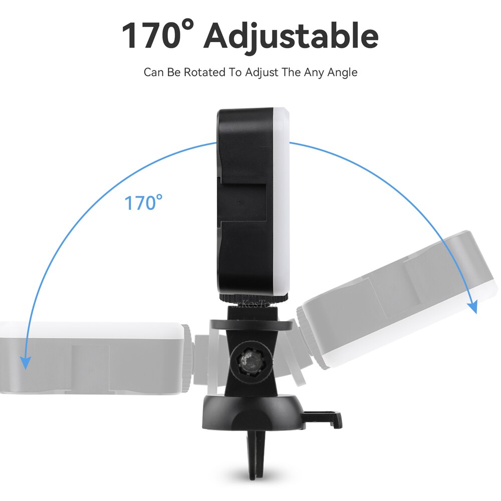 5600K LED Video Light 800LM For Phone Camera Tripod Fill Lamps With Cold Shoe Mini Panel Lamp Vlog Selfie Photography Lighting