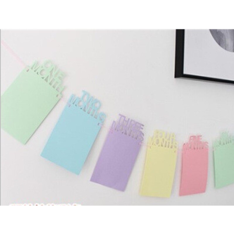 1 Set Happy Baby 1st Birthday Photo Frame Banner for Family First Party Favors Kids Boy Girl Supplies 12 Month Decoration