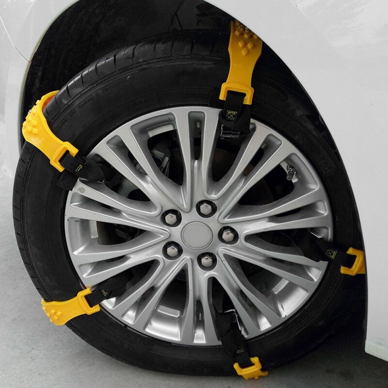 10 Stks/set Auto Sneeuw Tire Wheel Tpu Sneeuwkettingen Riem Voor Twee Banden Truck Off-Road Suv voor Winter