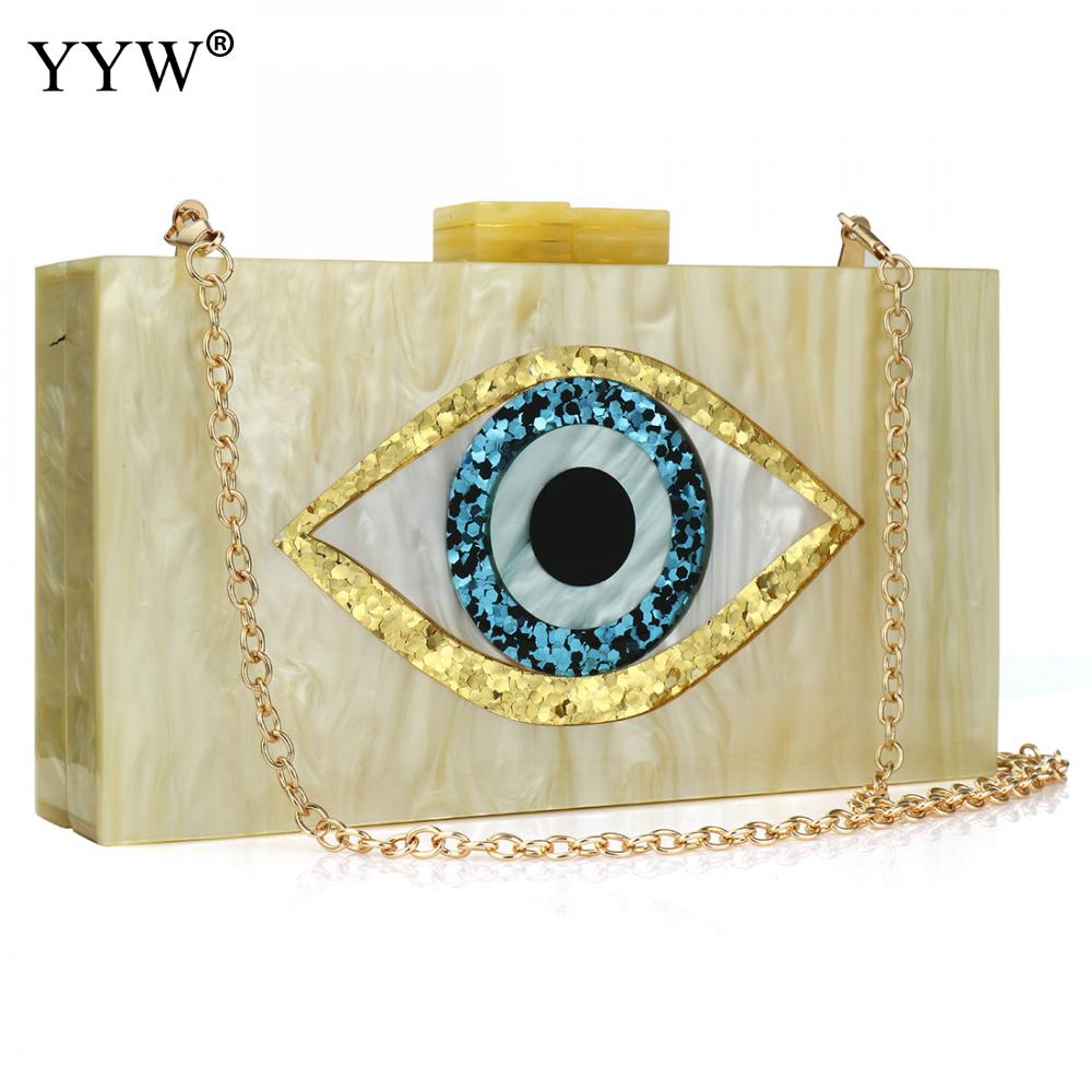 Acryl Clutch Bag Vrouwen Cartoon Eye Avondtasje Mode Vrouwelijke Clutch Portemonnees Party Lady Schoudertas