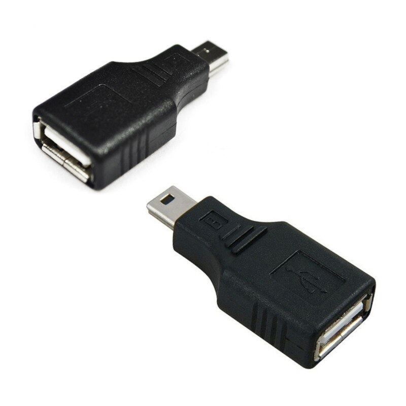 Otg Adapter Zwart Usb 2.0 A Female Naar Micro Usb B 5 Pin Male Mini Otg Adapter USB2.0 converters Voor Computer Pc Tablet