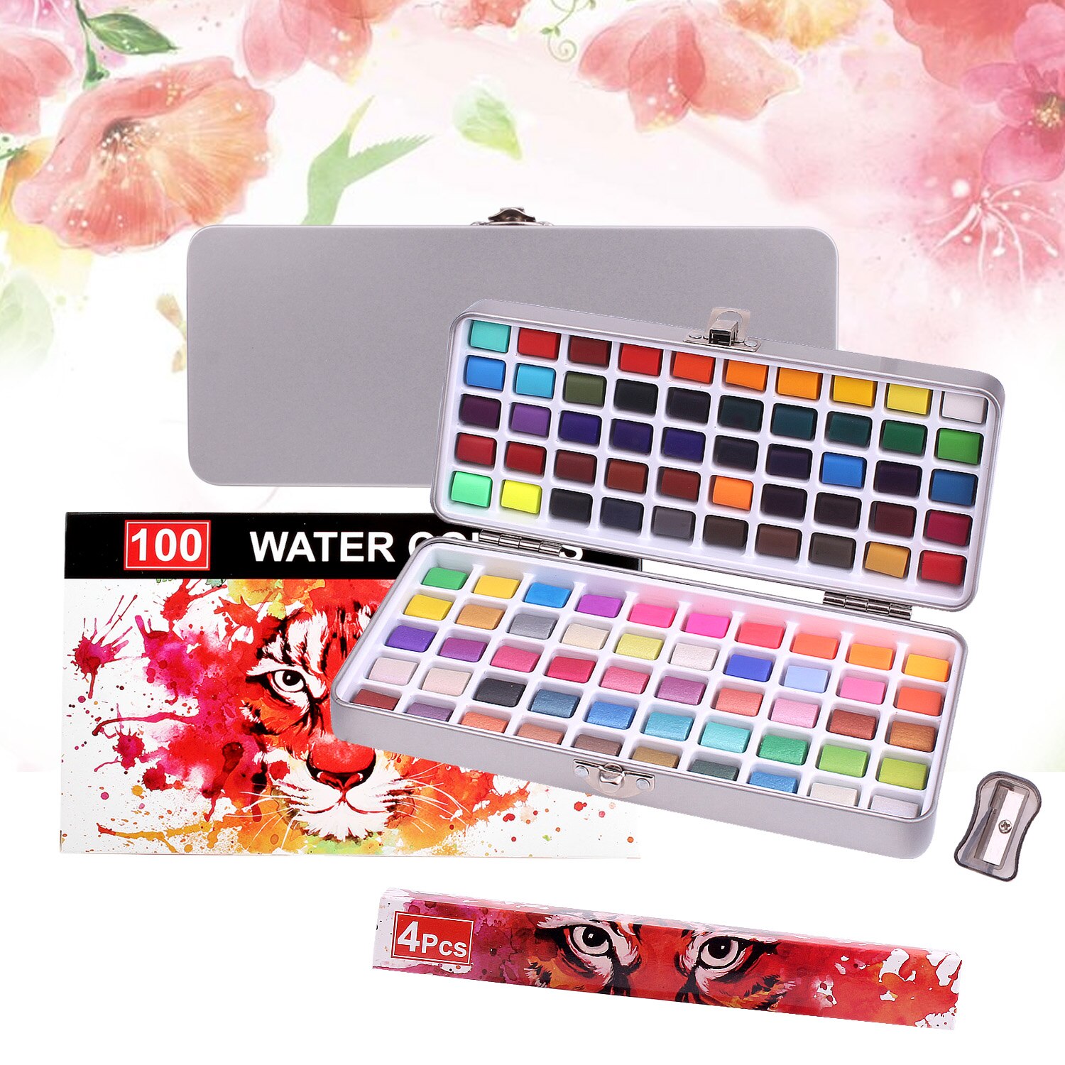 Aquarel Verf Set Professionele Effen Aquarel Verf Set Gouache Aquarel Kit Met Water Borstel Pen Potloden Pouch