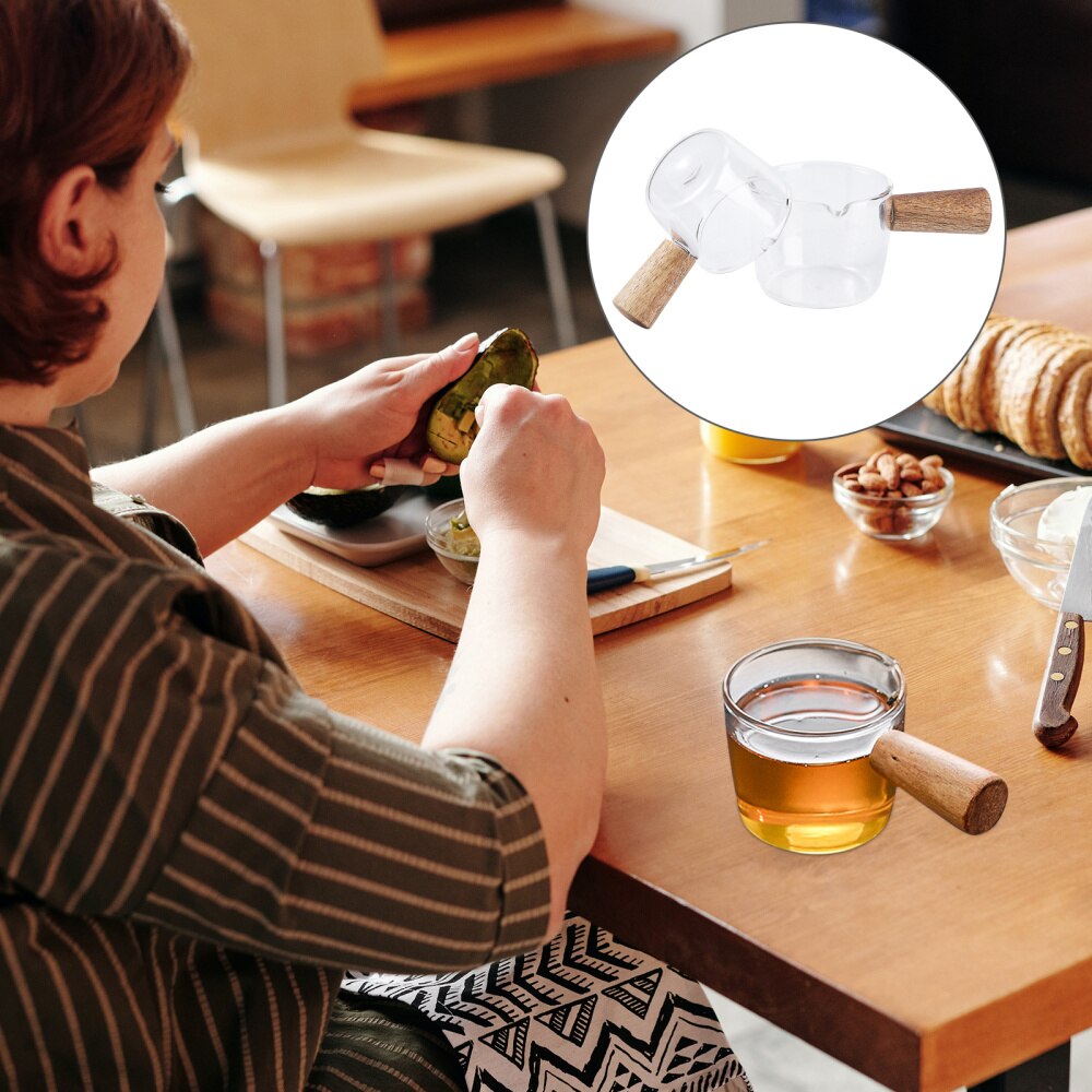 Sauce Dish With Handle Dipping Bowl Glass Sauce Dish Seasoning Dish Saucer Appetizer Plates for Home (S Size): As Shown