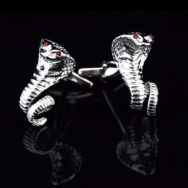 Cobra Cufflinks French Shirt Men's Daily Business Banquet Party Accessories Personality Novelty Animal Buttons Cuff Links