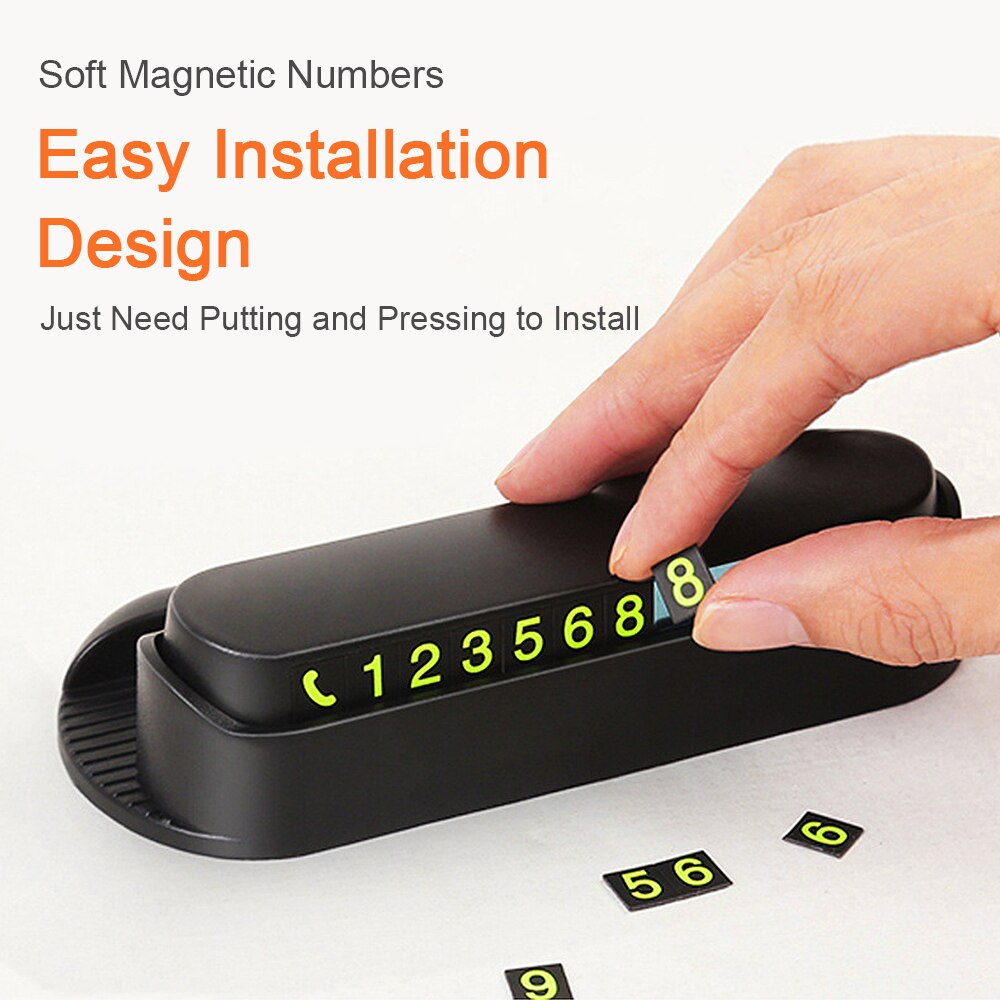 Temporary Stop Sign Car Number Phone Numbers Parking Card Number Hidden Switch Car Stickers