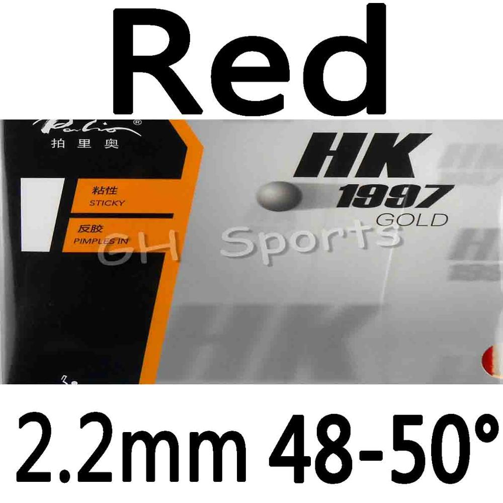 Palio HK1997 Gold Klebrig und HK1997 Biotech Pips Ich bin Tischtennis Gummi: rot 2.2mm 48-50
