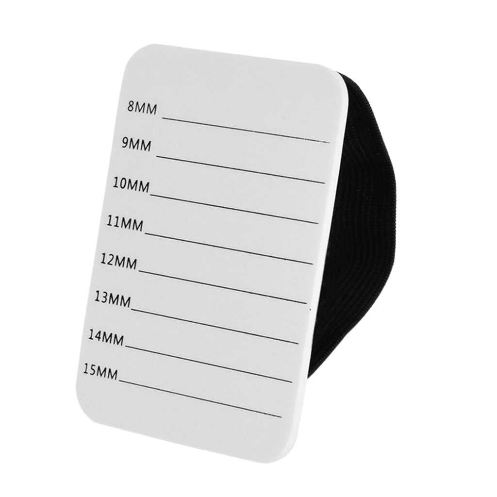 Pinza de punta fina recta de acero inoxidable antideslizante y soporte para pestañas con escala clara