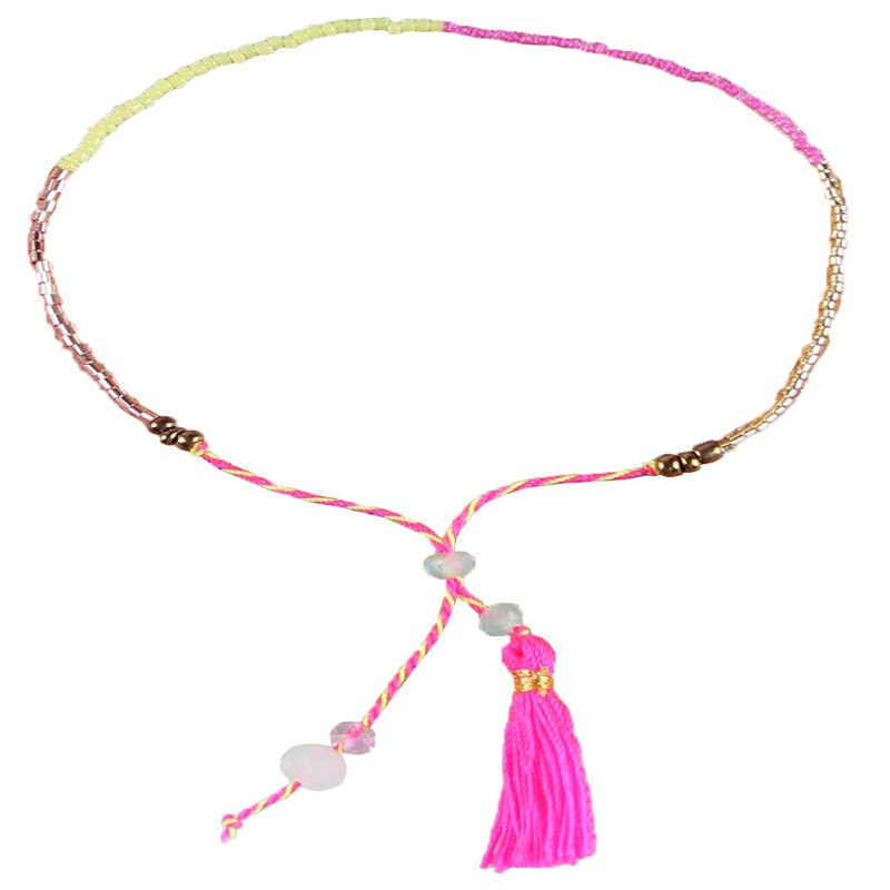KELITCH Miyuki Samen Perlen Armbänder Quaste Freundschaft Armbänder Einstellbare wickeln Armbinde Charme Kristall Armbinde Armreifen: AZX022