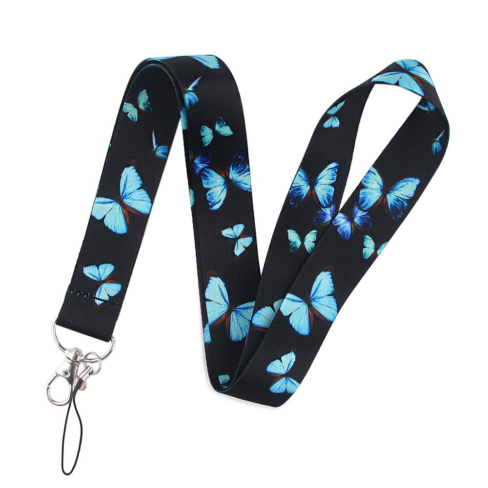 Ransitute R1135 Butterfly Key Chain Lanyard For Child Students Friends Phone USB Badge Holder Necklace: 1