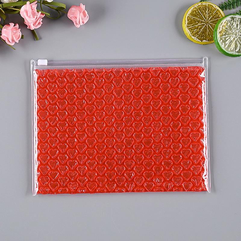 Bolsas de plástico con cierre de cremallera, sobres de burbujas en forma de corazón, embalaje Postal Express, 21x16cm, 1/5/10 piezas