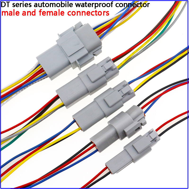 1 Pcs Deutsch DT connector with15cm Wiring harness DT06-2S/DT04-2P 2P 3P 4P 6P 8P 12P waterproof electrical connector