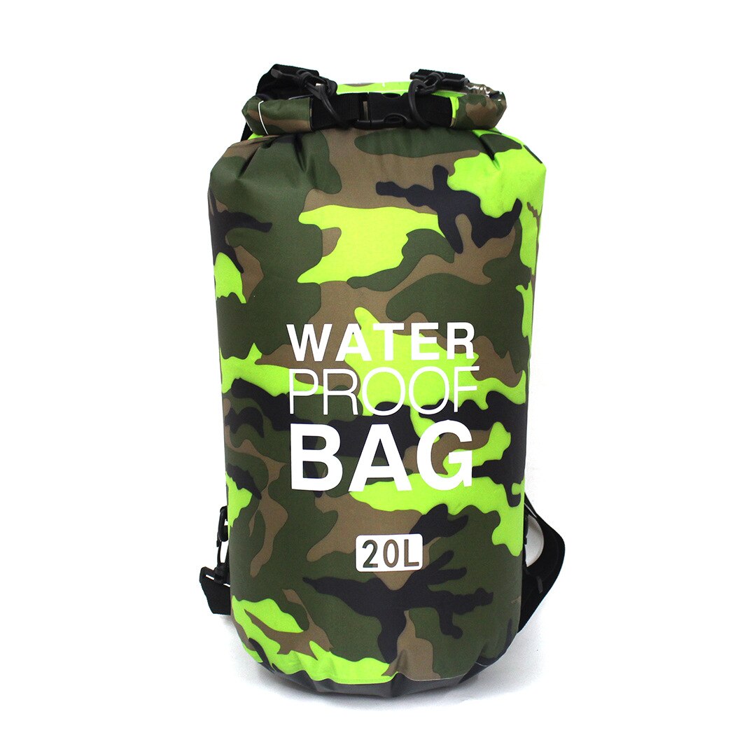 Goexplore River Trekking Bags 20L Outdoor Floating Boating Camping Rafting Kayaking Swim Waterproof Dry Bag Sack Pack Backpack: 20L Green
