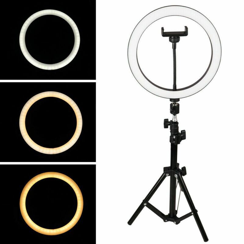 Fill Light Tripod LED Ring Lamp Mobile Phone Holder Kit Selfie Photography Beauty Lamp