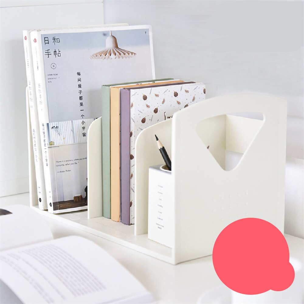 One Piece Plastic Bookends Book Hold Office Supplies