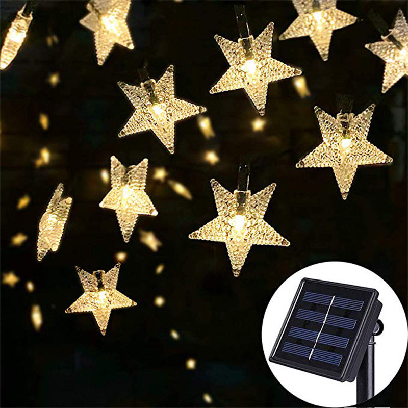 Led-solcellelampe solcelledrevet hagelys jul utendørs dekorasjonslys hage sommerfuglrose dekorativt lys utendørs kranslys