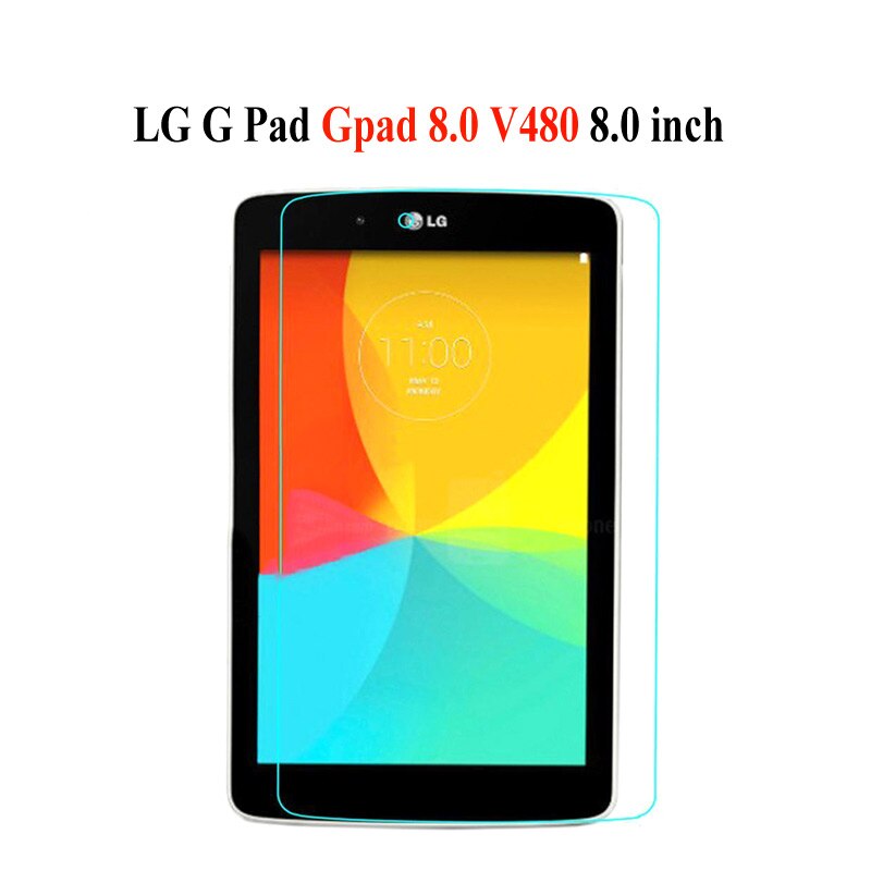 Película de vidrio templado 9H para LG G Pad 7,0 8,0 8,3 10,1 GPad V400 V480 V490 V500 V700 V525 V930 F2 8,0 LK460, película protectora de pantalla: G Pad 8.0 V480