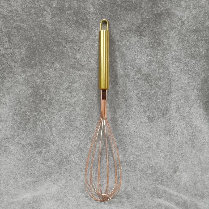 1Pcs Gold Edelstahl Schneebesen Hand Schneebesen Ei Mixer Backen Kuchen Werkzeug Backen Set Hause Ei Werkzeuge Küche zubehör für Ei