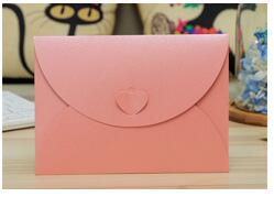 Retro Liefde Brief Aftrek Envelop Creatieve Romantische Liefdesbrief Envelop Verdikking 250 Gram Parel Envelop Tas 10 stks/partij: pink