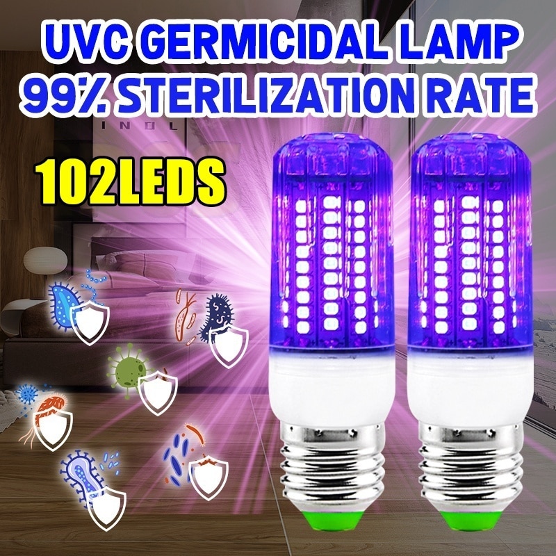 10W Uv Kiemdodende Lamp E27 Ultraviolet Uvc Licht Maïs Lamp Desinfectie Lamp Sterilisatie Led Verlichting Thuis Schone Lucht Doden mijten
