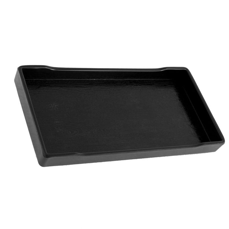 Plastic Rectangular Lunch Food Tray salver Black