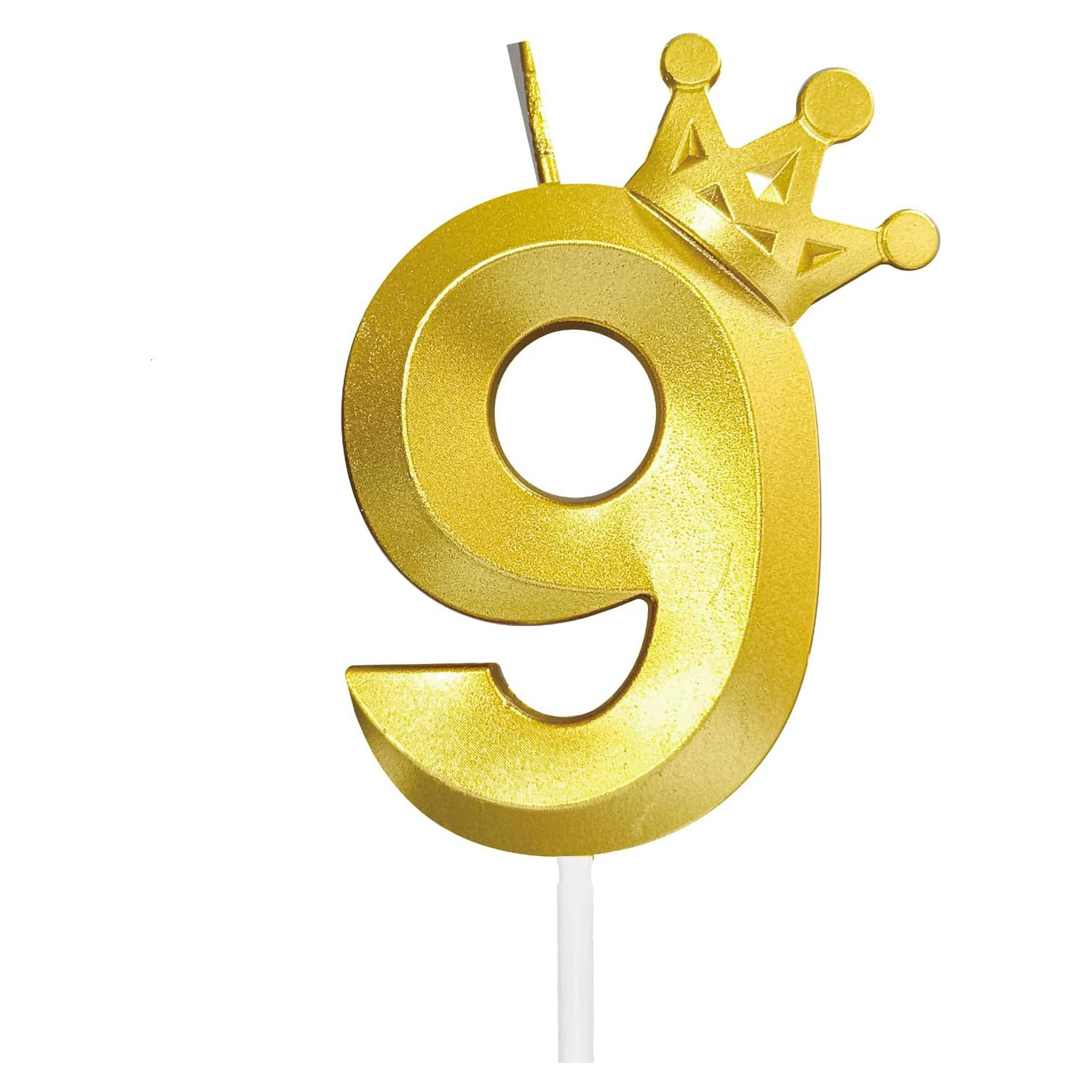 Number 0 Birthday Candle 3D Crown Crown-0 Gold Cake Topper Decorations for Happy Birthday Candles Anniversaries: plum