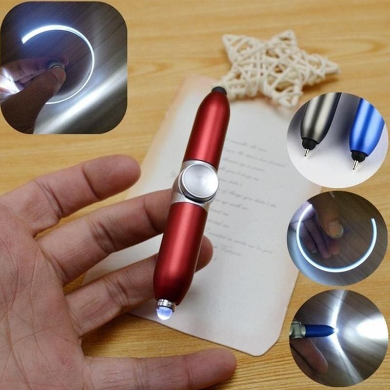 1 Pcs Multifunctionele Gyroscoop Pennen Decompressie Speelgoed Met Gyro Volwassen Pen Speelgoed Stress Licht Spinner Relief Led Balpen fing R7W3