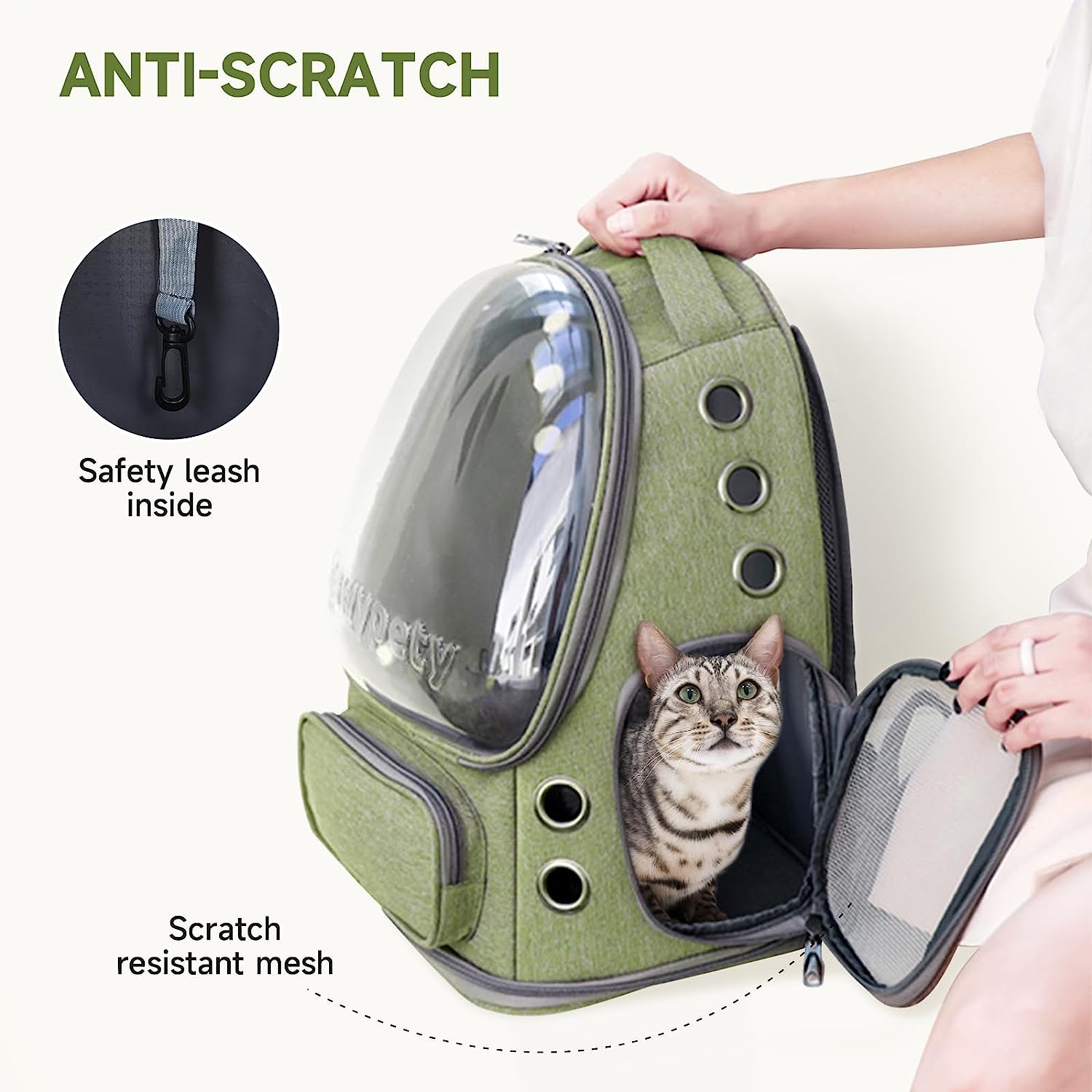 Cápsulas de espaço transparente pet gato mochila ombro duplo respirável pet mochila ao ar livre portátil saco transporte gato transportadora