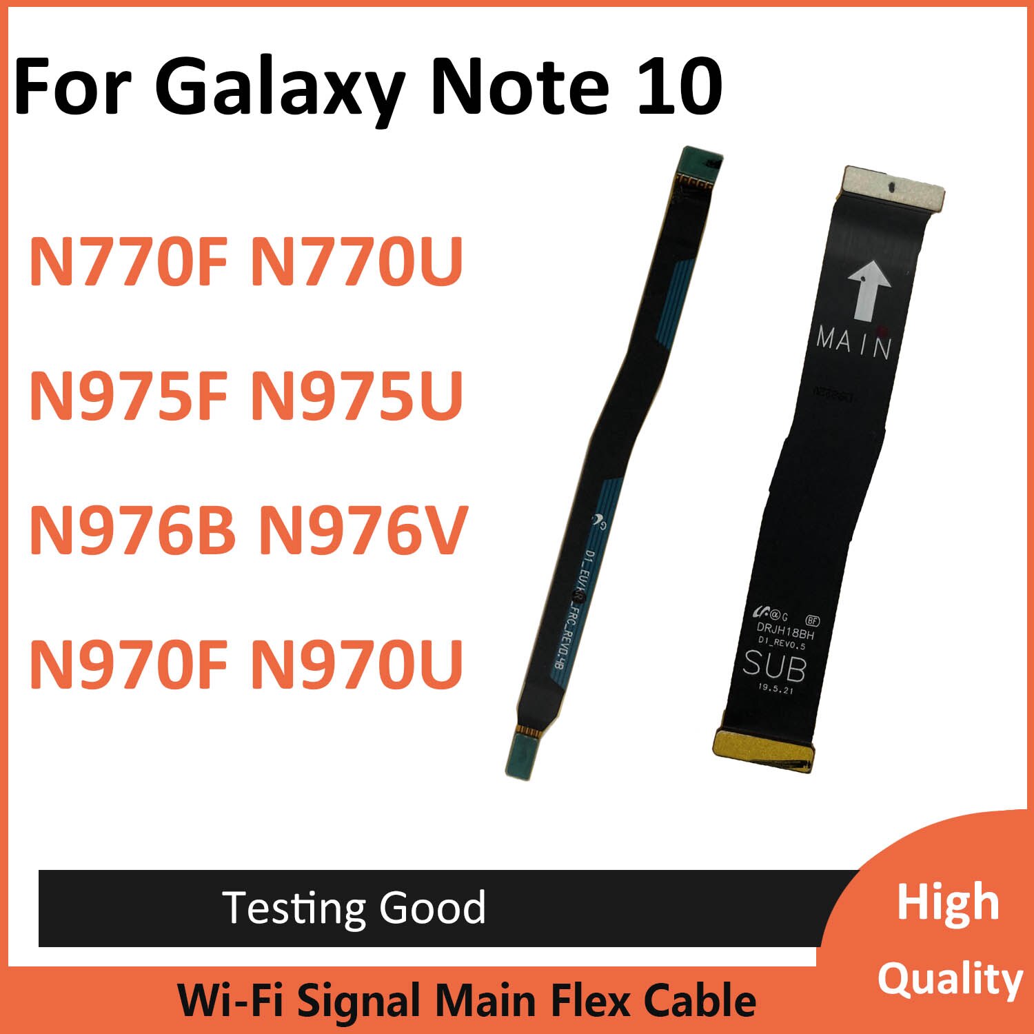 Main Flex Cable For Samsung Note 10 Lite N770 10 Plus 5G N975 N976 N970 Connect Mainboard To LCD Screen Ribbon