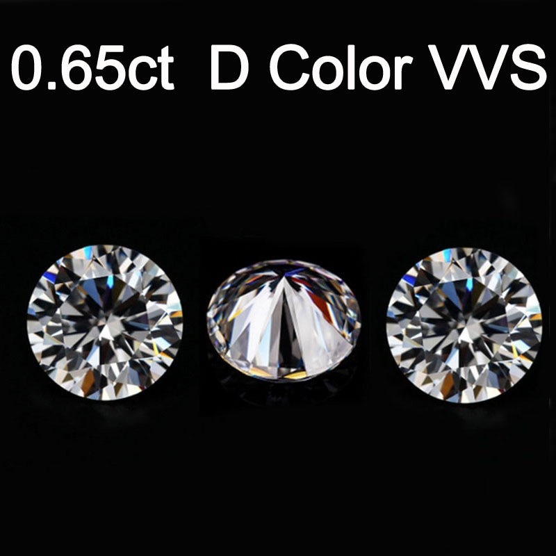 verlieren Edelsteine Moissanite D Farbe 0.65ct 0,65 Karat 5,5mm Klarheit VVS Runde Schmuck Armbinde Diamant Ring Material verlieren Steine