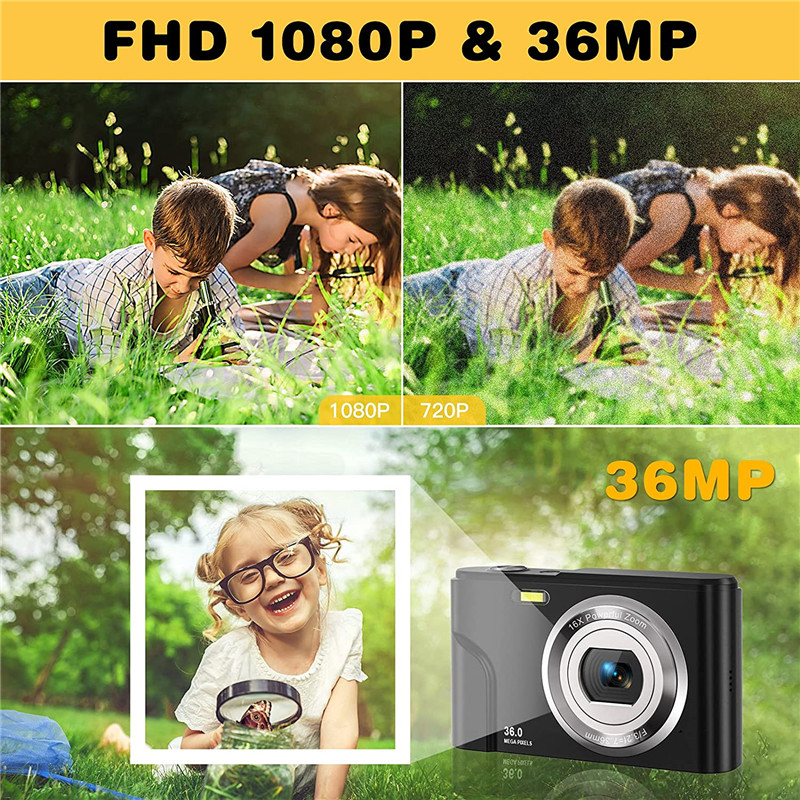 36MP Camera SLR Portable Anti-shake Vlogging TFT Camera Digital Photography Camera 16X Digital Zoom Vlog Camera Set For Youtuber