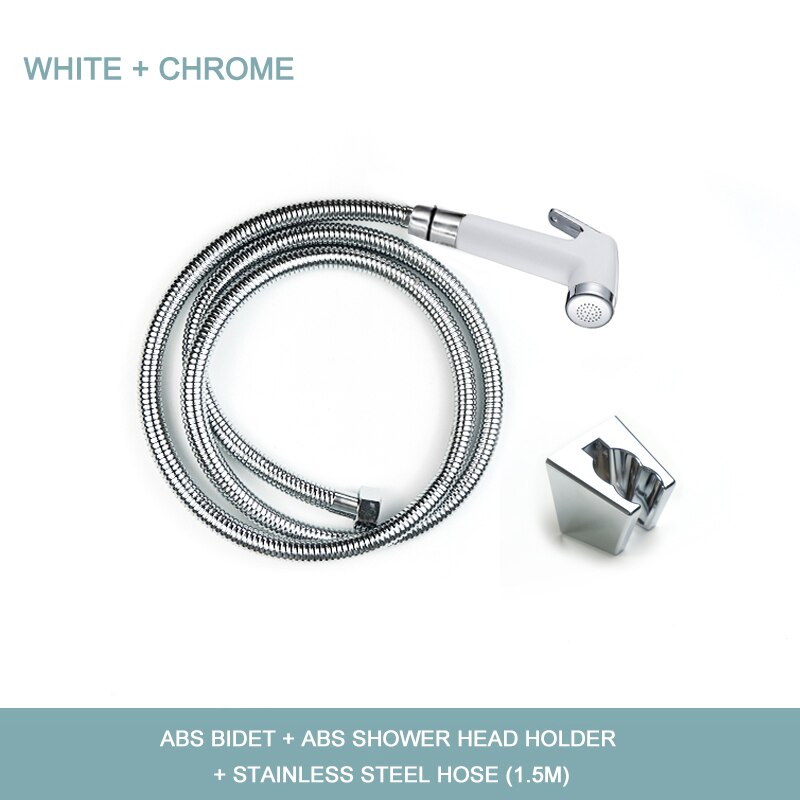 Pulvérisateur de Bidet mural pour toilettes, salle de bain en ABS, ensemble de pulvérisation à main, Douche autonettoyante, pomme de Douche avec tuyau: CW Set SS Hose